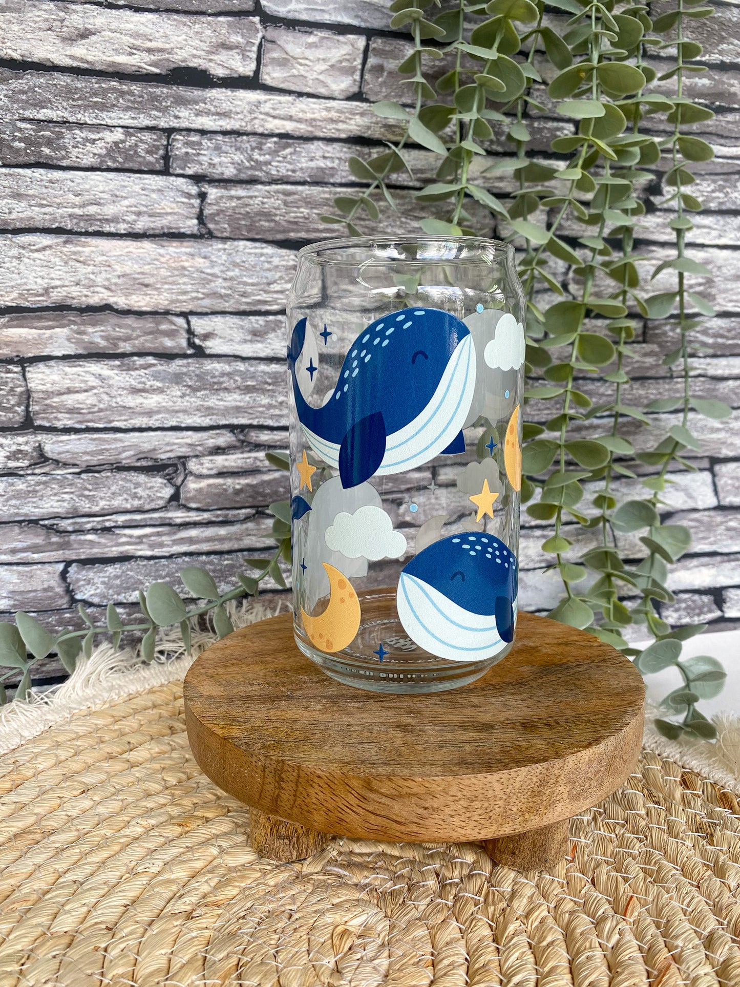 Celestial Whales | Glass Can