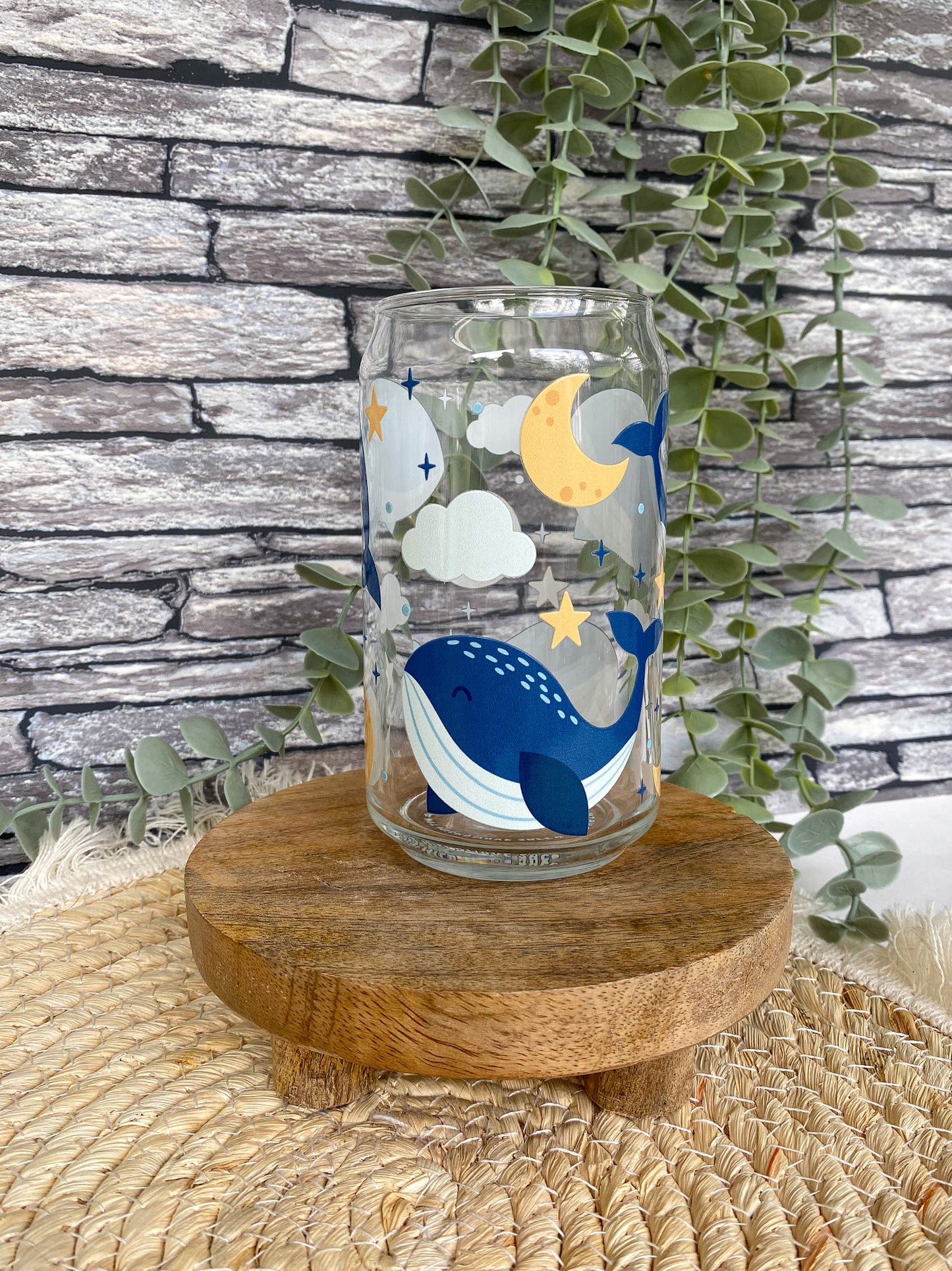 Celestial Whales | Glass Can