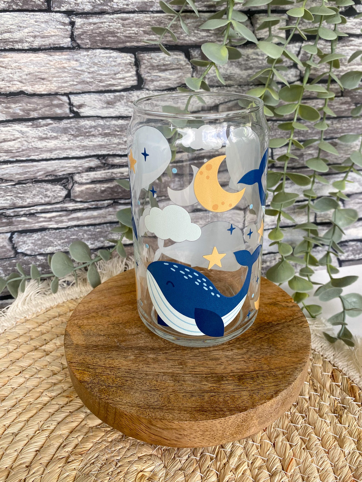 Celestial Whales | Glass Can