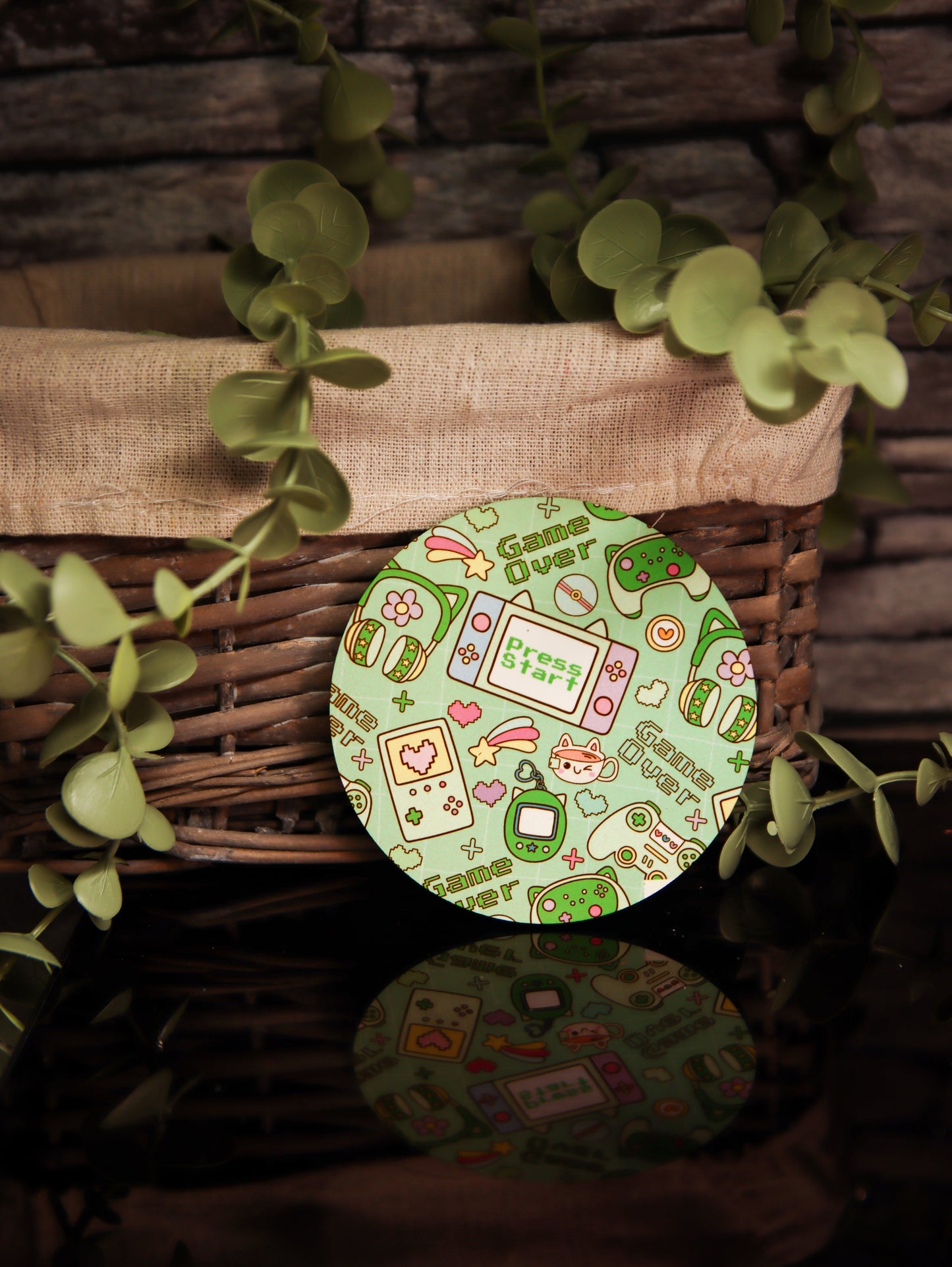 Cute Gaming Green | Coasters