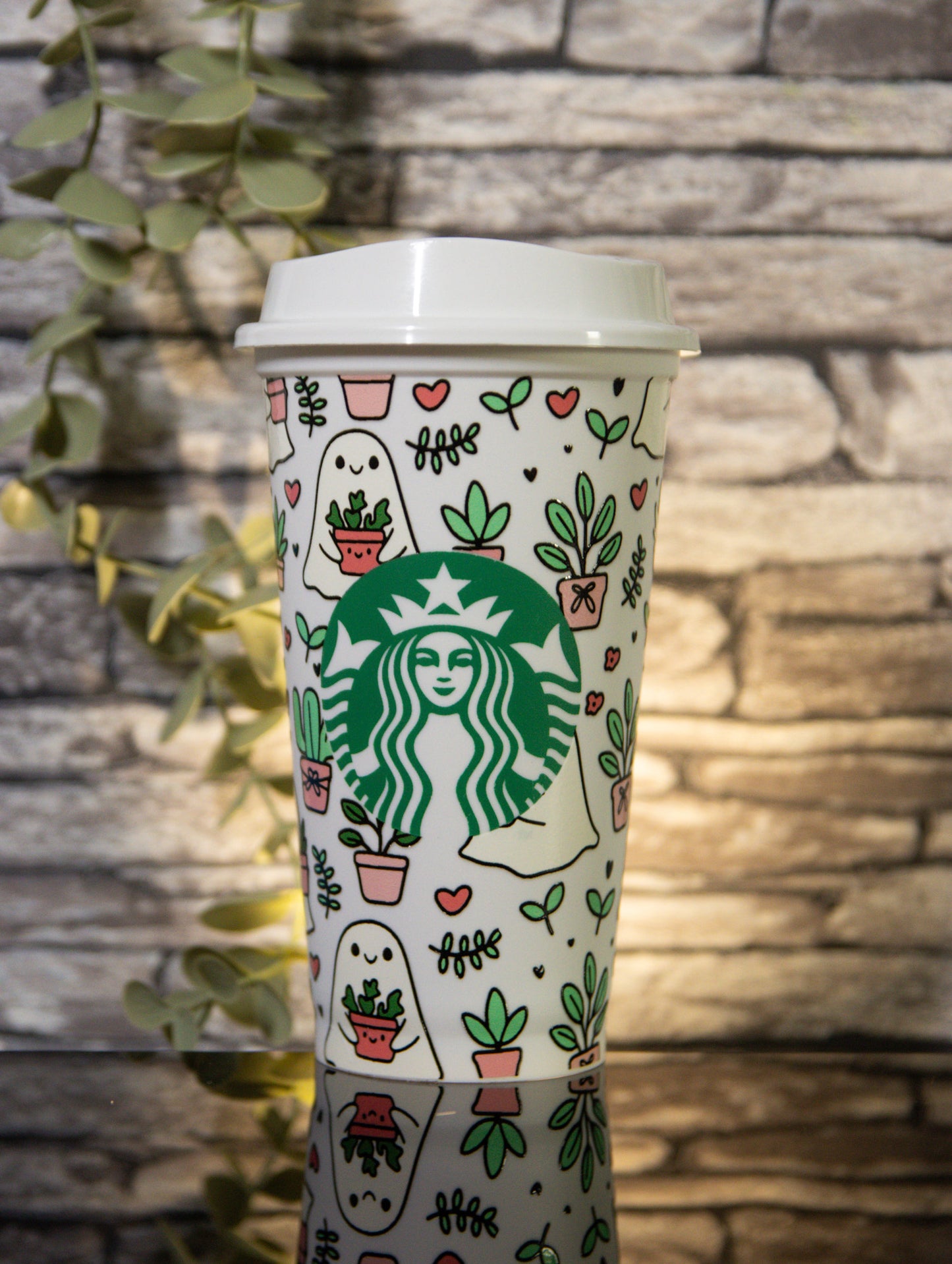 Ghost With Plants | Travel Cup