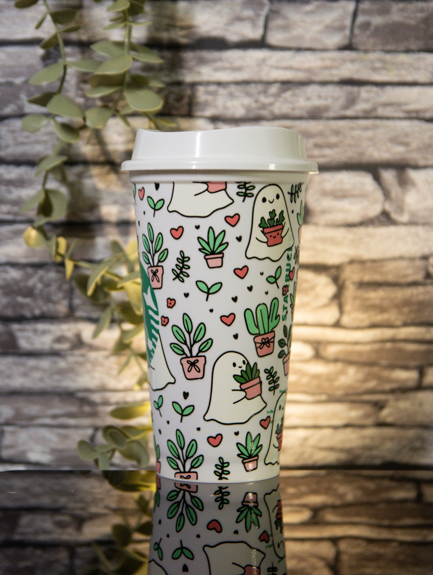 Ghost With Plants | Travel Cup