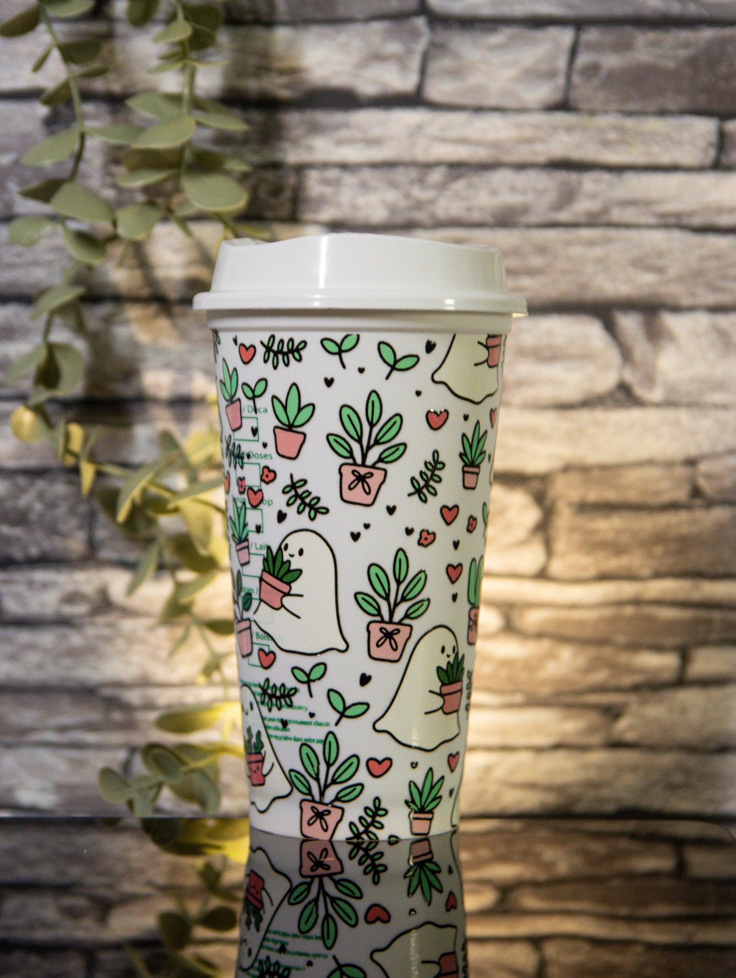 Ghost With Plants | Travel Cup