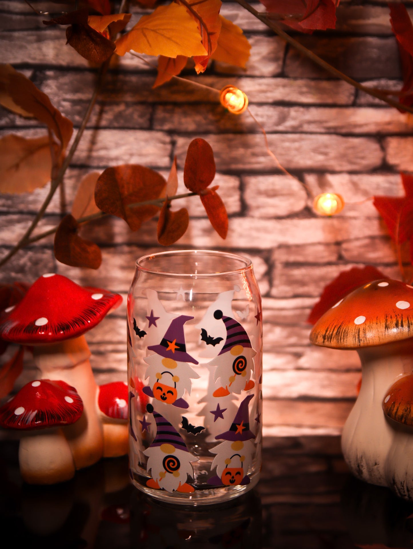 Halloween Gnooms | Glass Can