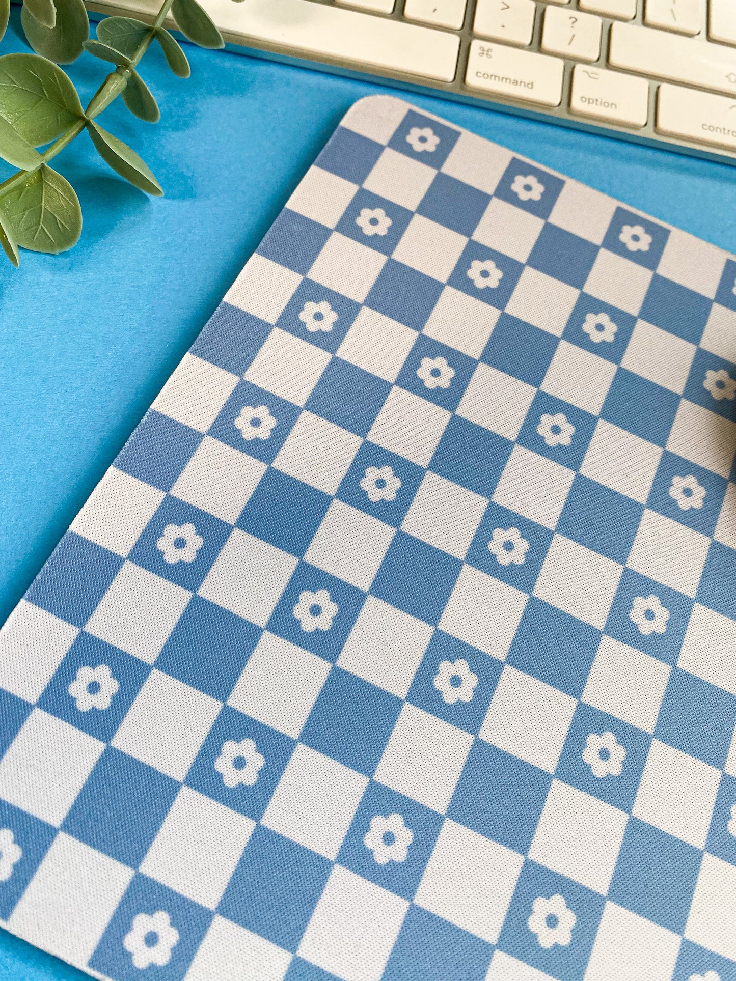 Blue Chequered | Mouse Pad