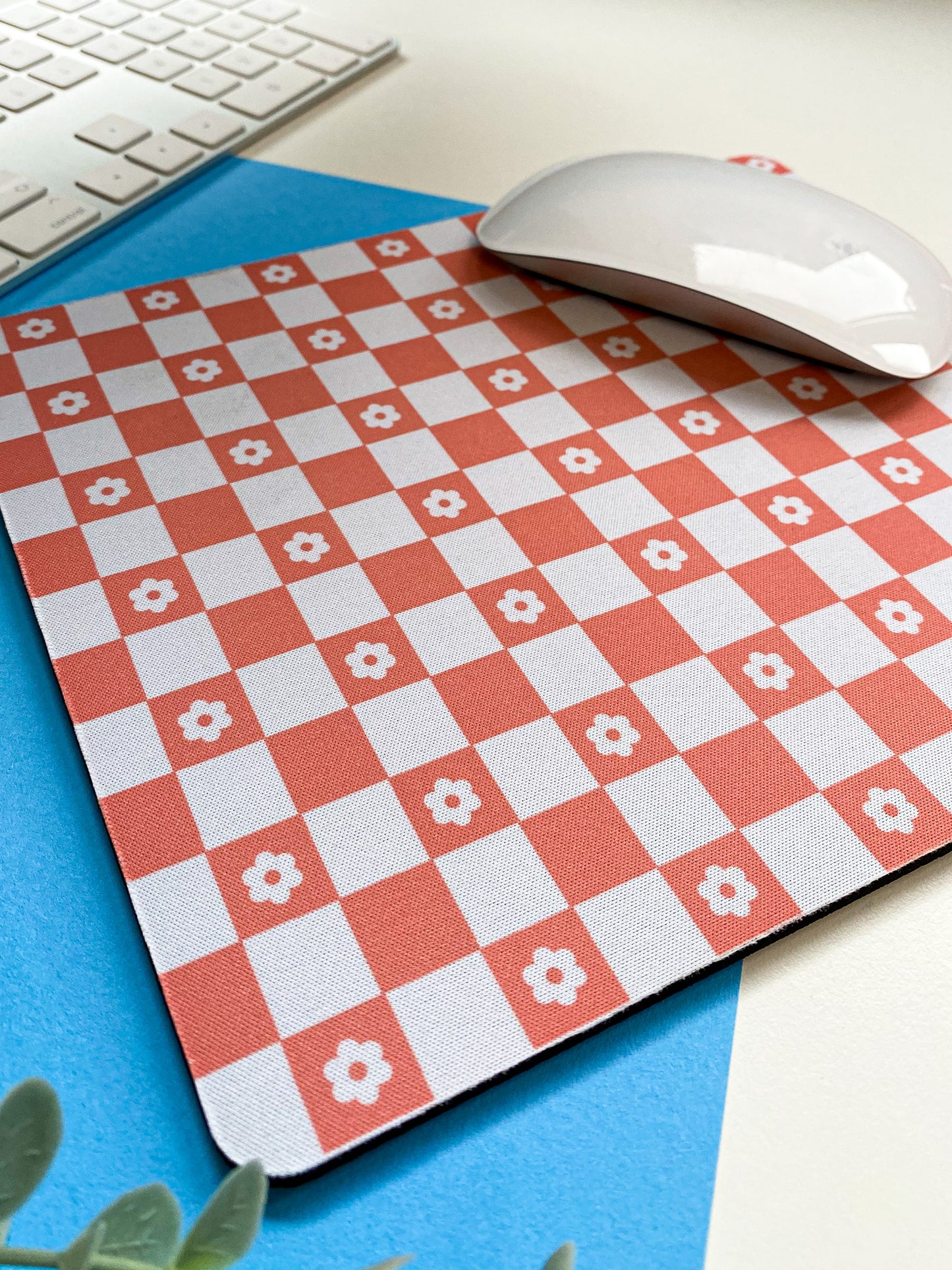 Pink Chequered | Mouse Pad