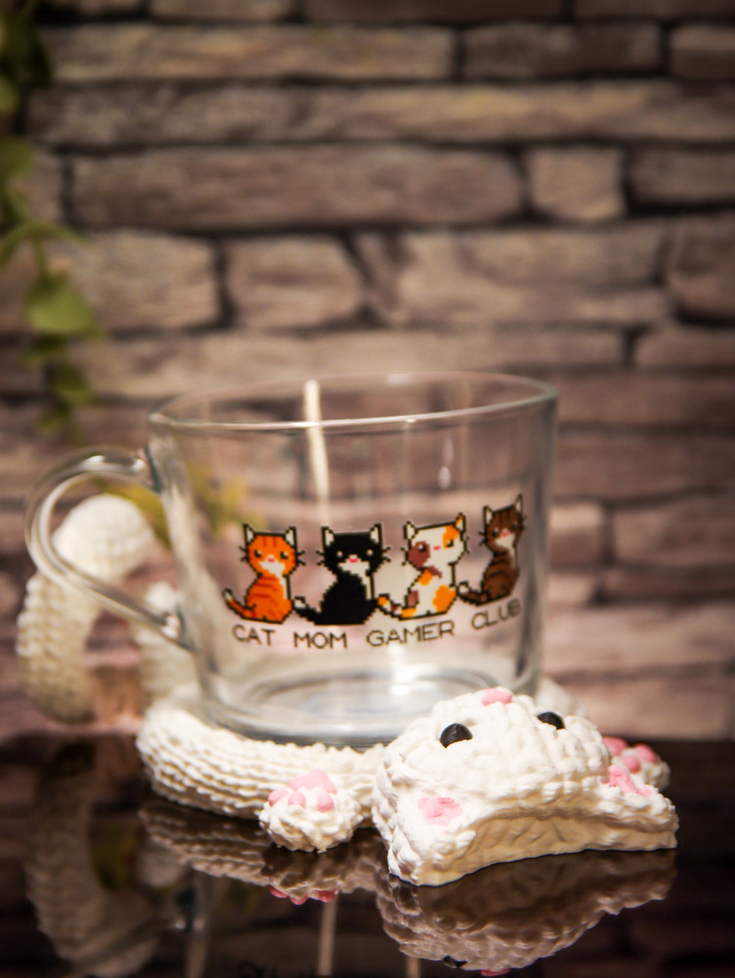 White Cat | 3D Coaster