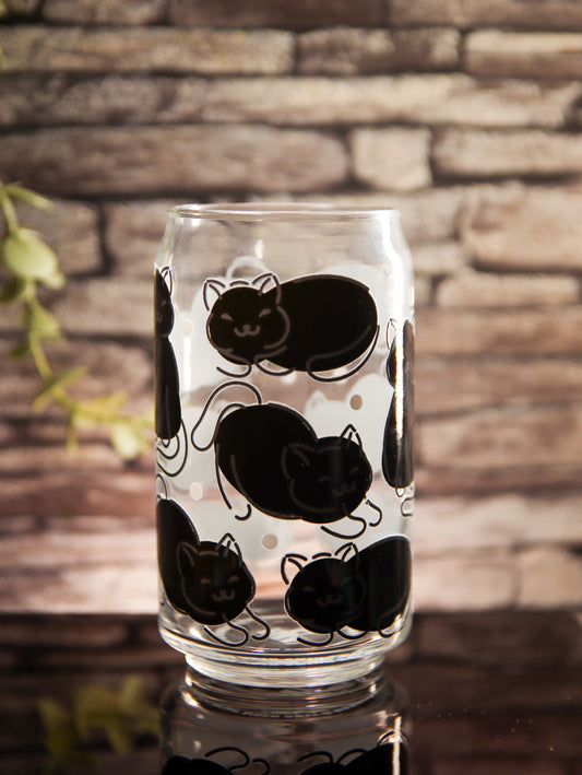 Cats Black | Glass Can