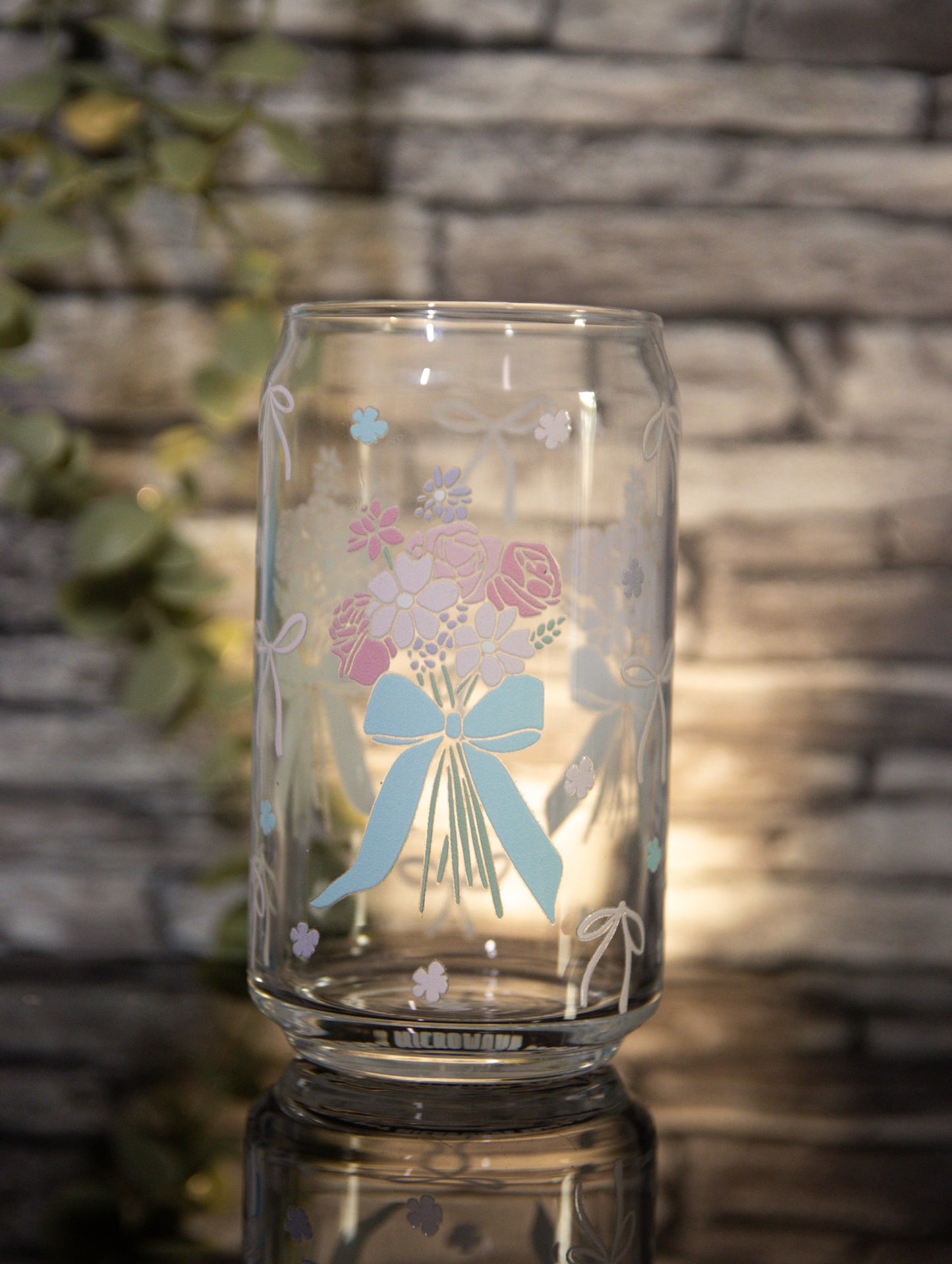Bouquet With Flowers | Glass Can