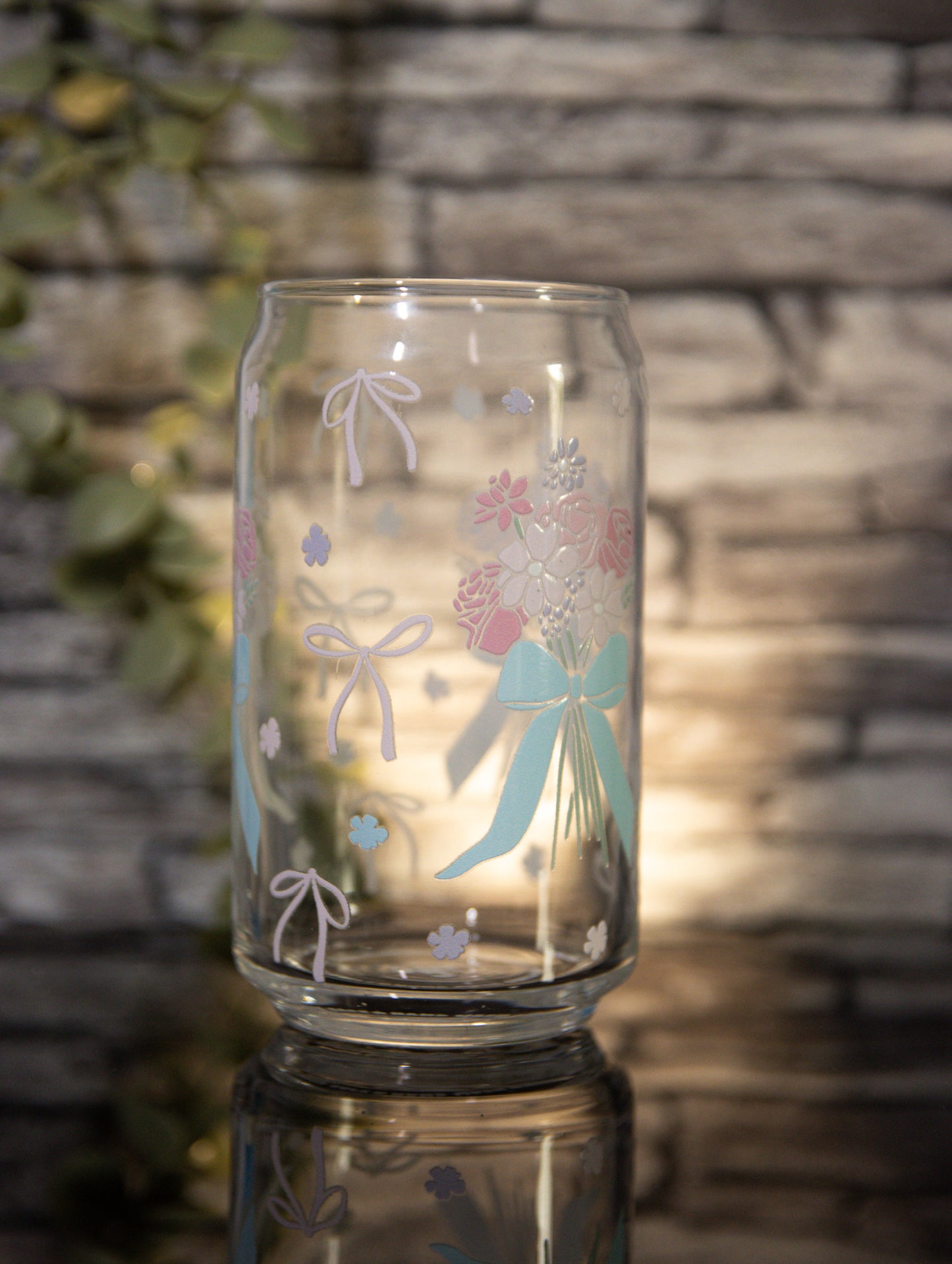 Bouquet With Flowers | Glass Can