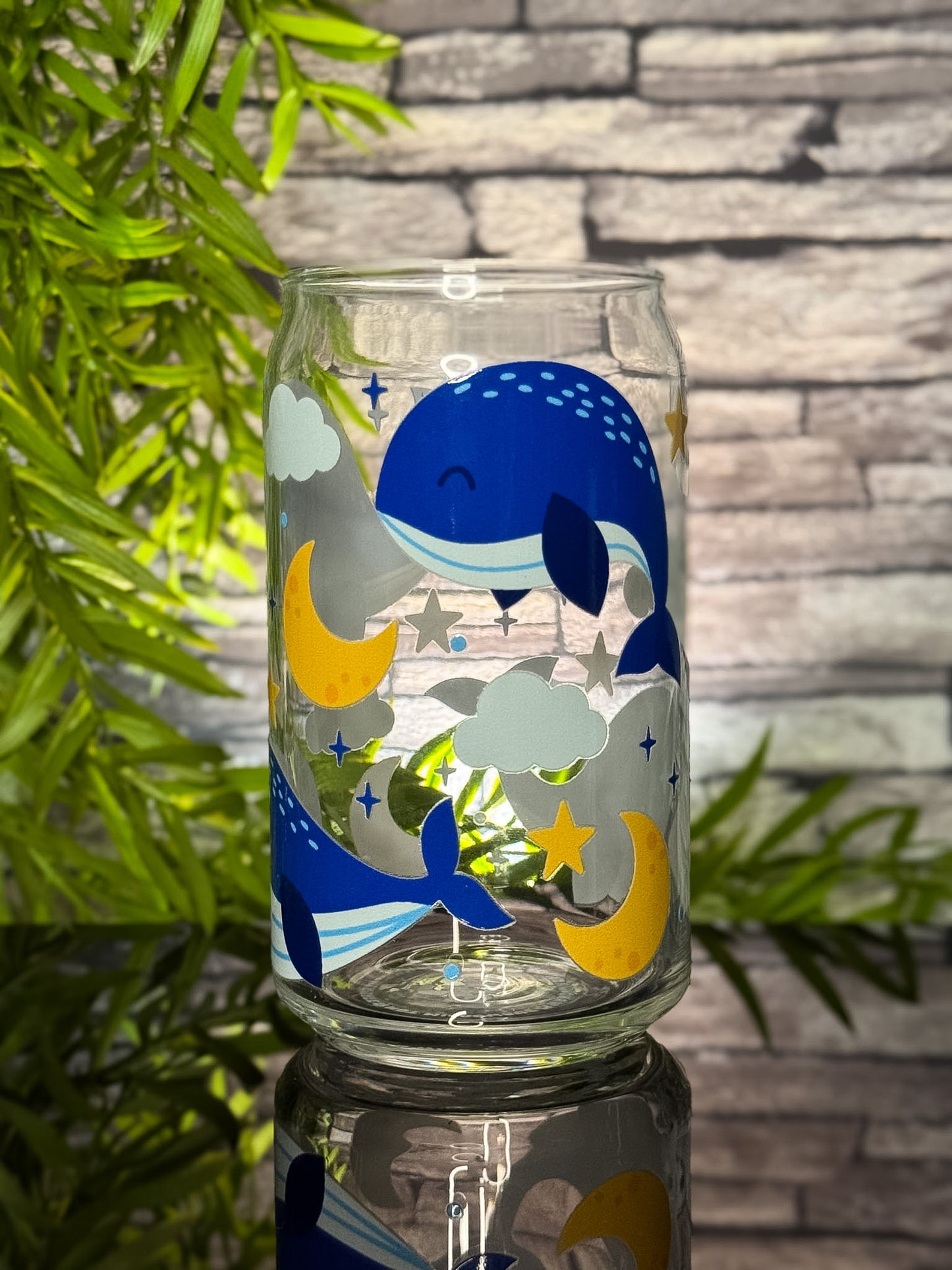 Celestial Whales | Glass Can