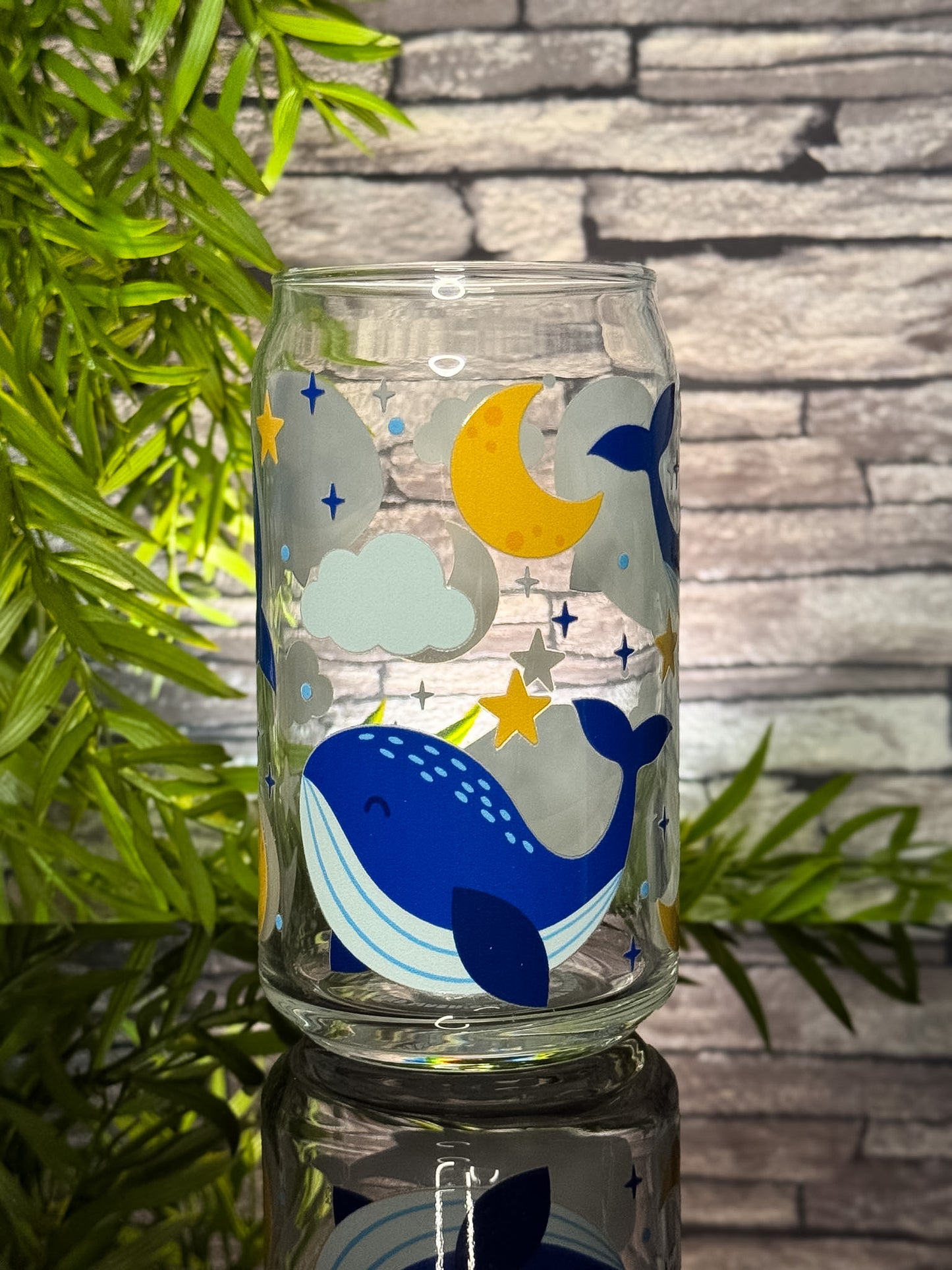 Celestial Whales | Glass Can