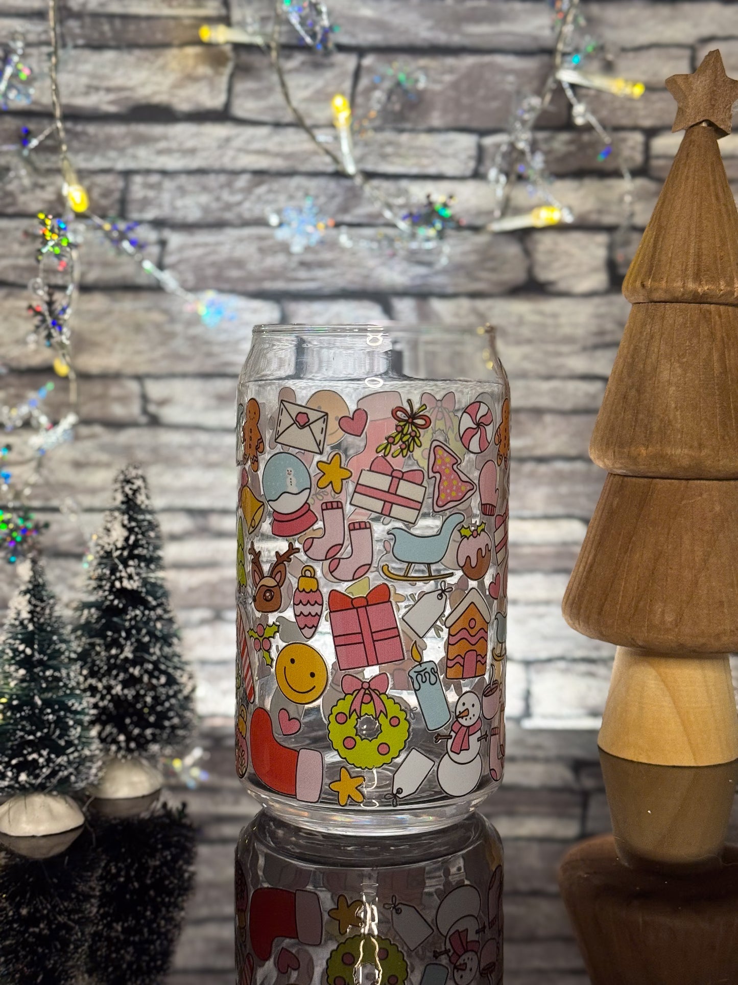 Christmas Theme | Glass Can