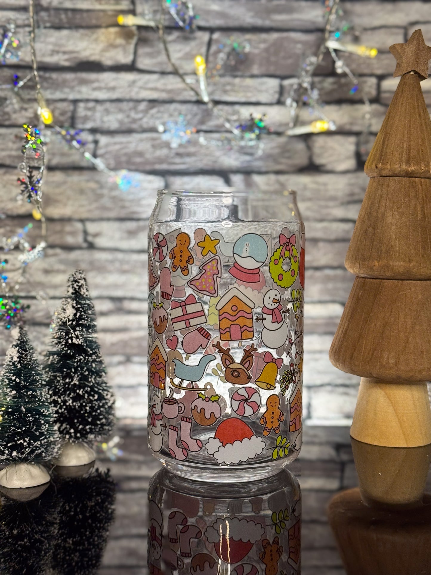 Christmas Theme | Glass Can