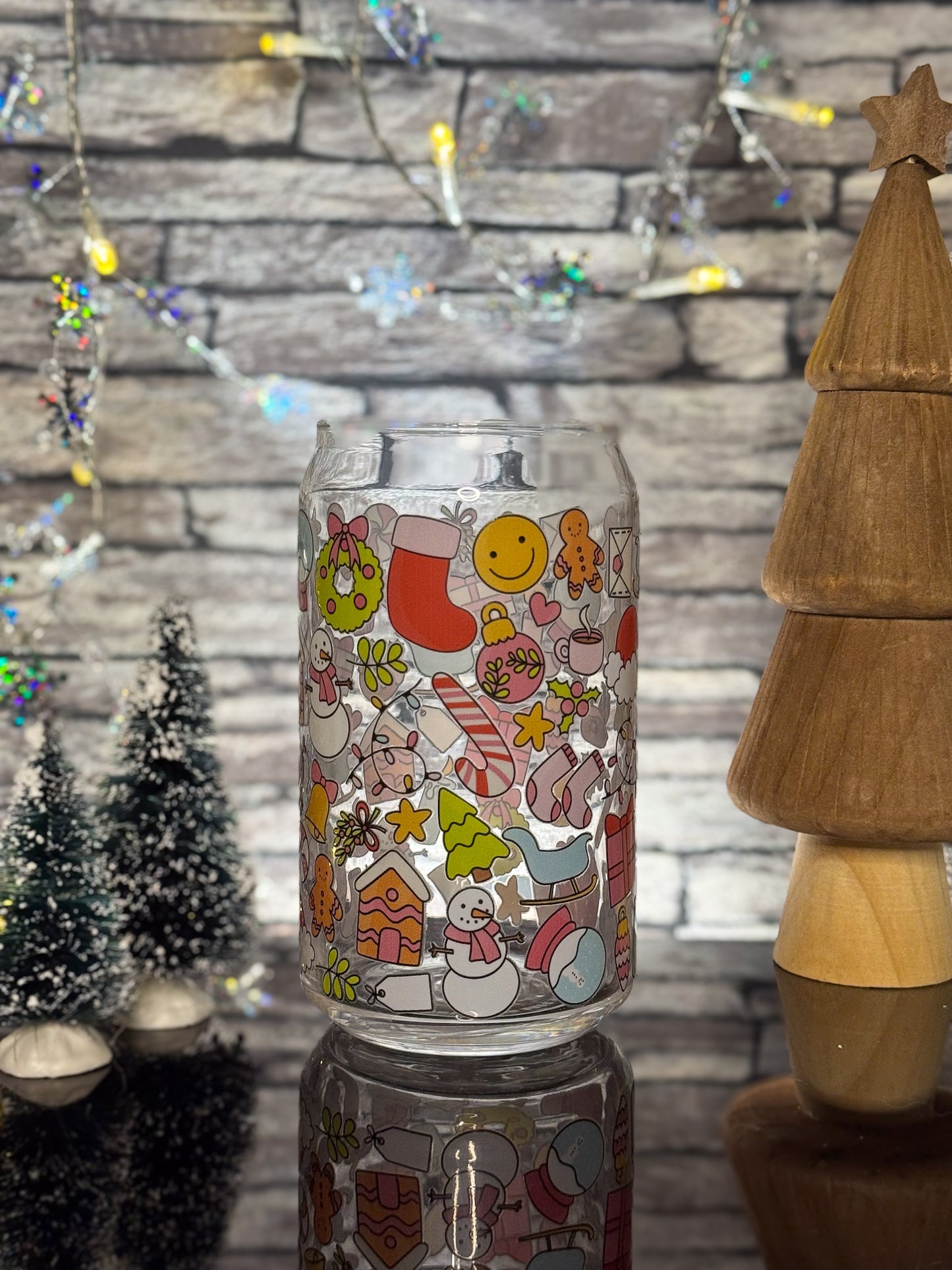 Christmas Theme | Glass Can
