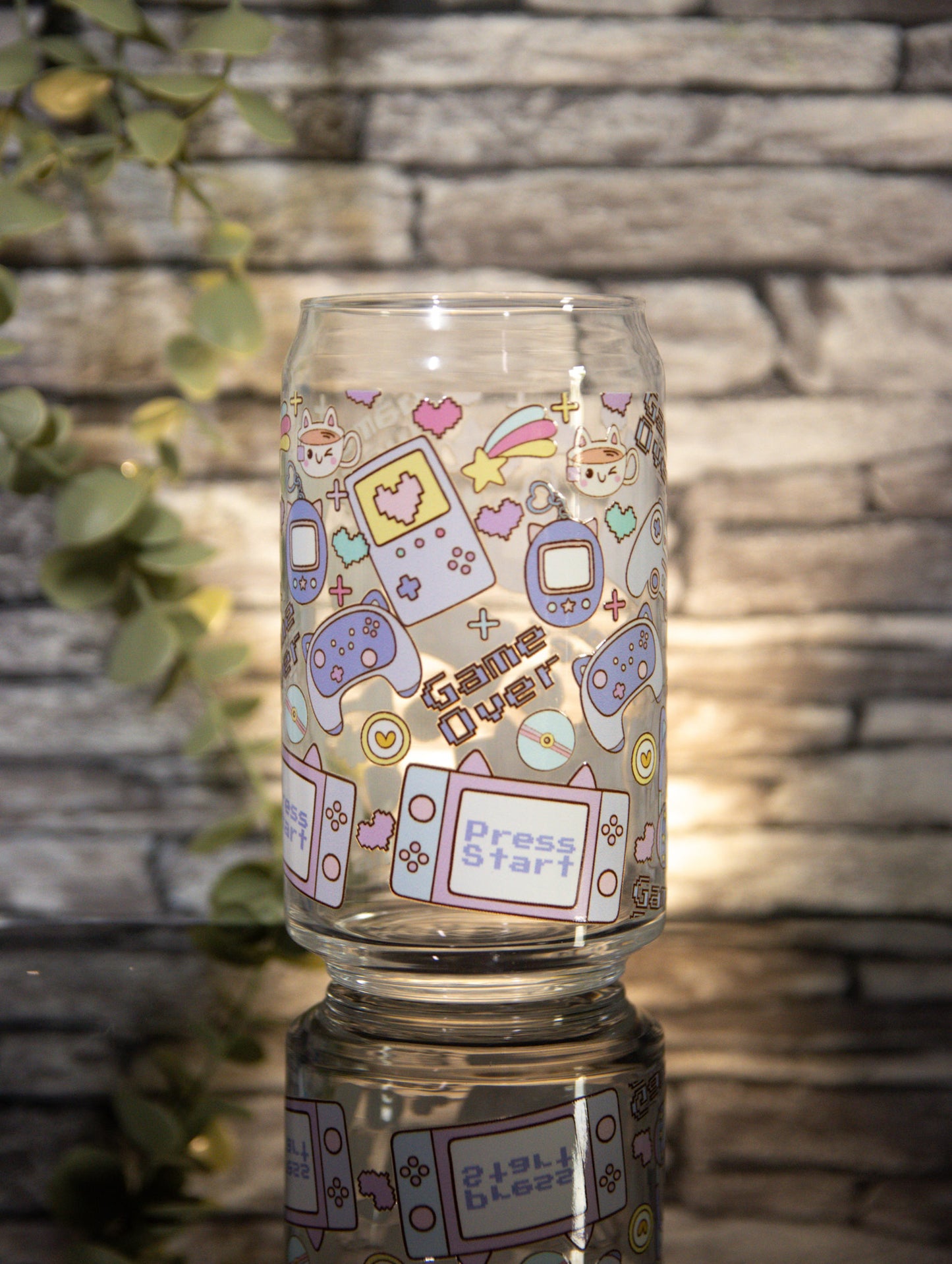 Cute Gaming Purple | Glass Can