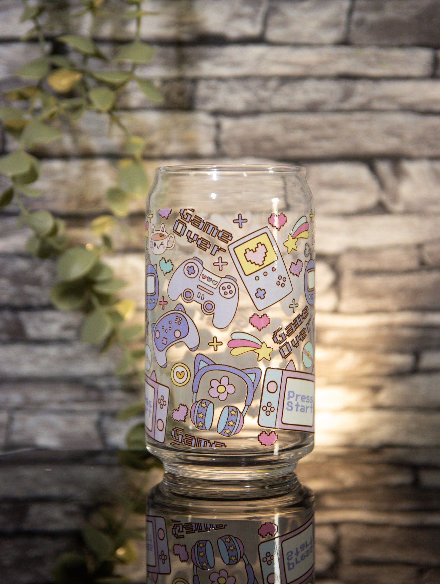 Cute Gaming Purple | Glass Can