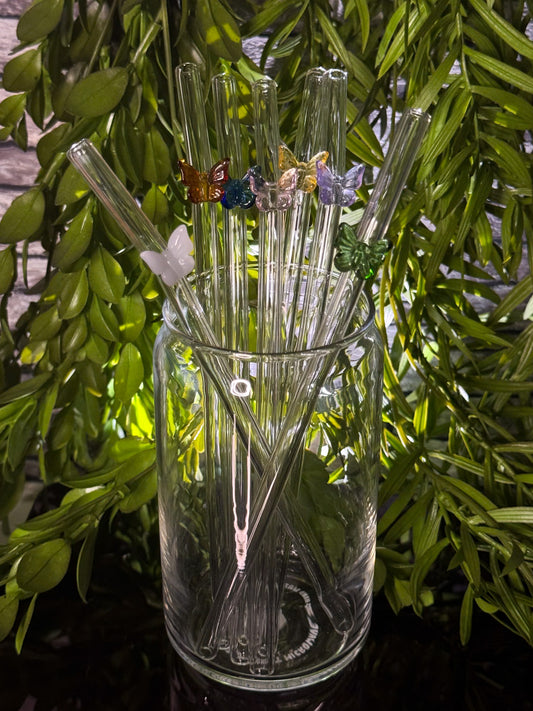 Butterflies | Glass Straw