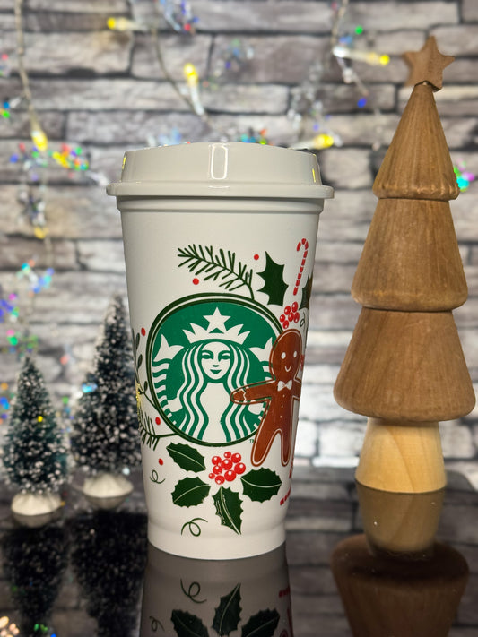 Christmas Wreath - Gingerbread Man | Travel Cup