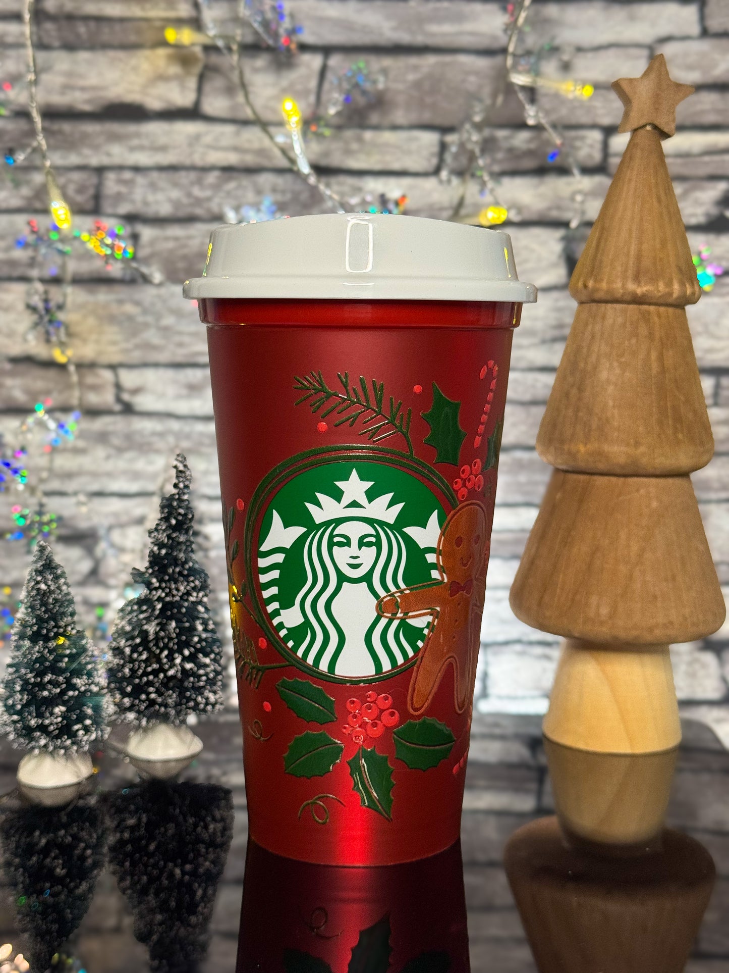 Christmas Wreath - Gingerbread Man | Travel Cup