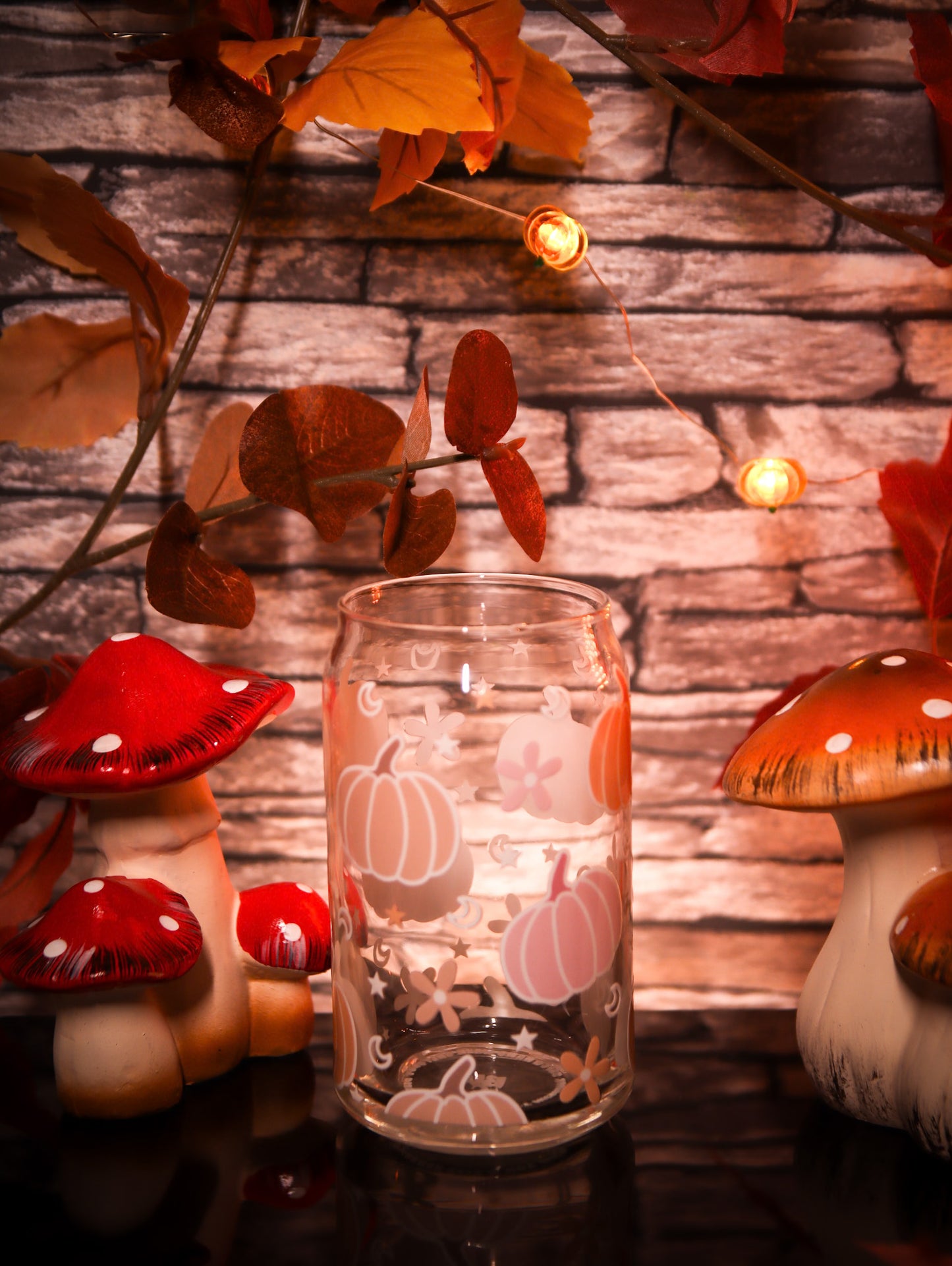 Pastel Pumpkins | Glass Can