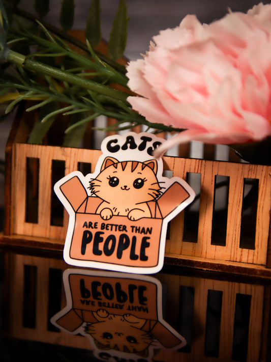 Cats Are Better Than People | Stickers