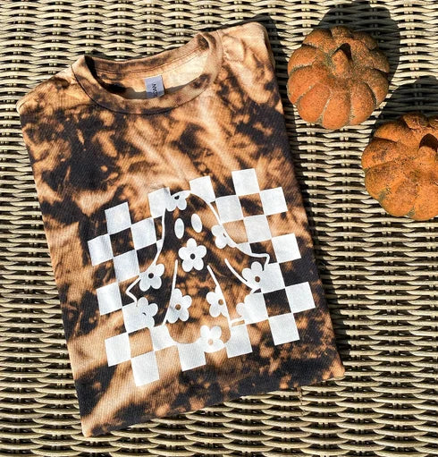 Reversed Dye Checkered Ghost | T-Shirt