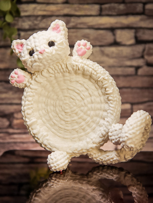 White Cat | 3D Coaster